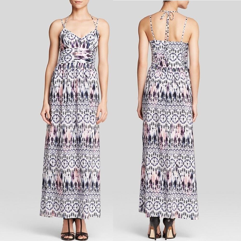 Amanda Uprichard Kaleidoscope Sand Dollar Boho Tie Dye Silk Maxi Dress S